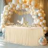 imageHB HBB MAGIC Black Table Cloths 6 Foot Rectangle Tulle Table Skirt Rectangle Tables 6ft Fitted Spandex Table Covers Stretch Elastic Banquet Party Baby Shower Wedding Table ClothsChampagne