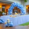 imageHB HBB MAGIC Black Table Cloths 6 Foot Rectangle Tulle Table Skirt Rectangle Tables 6ft Fitted Spandex Table Covers Stretch Elastic Banquet Party Baby Shower Wedding Table ClothsBaby Blue