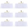 imageHB HBB MAGIC Black Table Cloths 6 Foot Rectangle Tulle Table Skirt Rectangle Tables 6ft Fitted Spandex Table Covers Stretch Elastic Banquet Party Baby Shower Wedding Table ClothsWhite