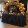 imageHB HBB MAGIC Black Table Cloths 6 Foot Rectangle Tulle Table Skirt Rectangle Tables 6ft Fitted Spandex Table Covers Stretch Elastic Banquet Party Baby Shower Wedding Table ClothsBlack