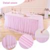 imageHB HBB MAGIC Black Table Cloths 6 Foot Rectangle Tulle Table Skirt Rectangle Tables 6ft Fitted Spandex Table Covers Stretch Elastic Banquet Party Baby Shower Wedding Table ClothsPink