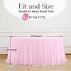 imageHB HBB MAGIC Black Table Cloths 6 Foot Rectangle Tulle Table Skirt Rectangle Tables 6ft Fitted Spandex Table Covers Stretch Elastic Banquet Party Baby Shower Wedding Table ClothsPink Round