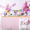 imageHB HBB MAGIC Pink Table Skirt Tulle Tutu Table Skirt for Rectangle Tables 6ft Girl Birthday Party Baby Shower Unicorn DecorationsPink