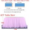 imageHB HBB MAGIC Pink Tulle Tutu Table Skirt for Birthday Party Baby Shower Girls Wedding Gender Reveal Pink Table Skirts for Rectangle Tables 6FTPink