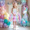 imageHB HBB MAGIC Tutu Sparkly Sequin Dress Girls Toddler Prom Birthday Party Formal Fancy Pink DressesColorful
