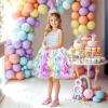 imageHB HBB MAGIC Tutu Sparkly Sequin Dress Girls Toddler Prom Birthday Party Formal Fancy Pink DressesColorful