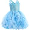 imageHB HBB MAGIC Tutu Sparkly Sequin Dress Girls Toddler Prom Birthday Party Formal Fancy Pink DressesOcean Blue
