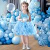 imageHB HBB MAGIC Tutu Sparkly Sequin Dress Girls Toddler Prom Birthday Party Formal Fancy Pink DressesOcean Blue