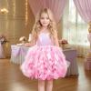 imageHB HBB MAGIC Tutu Sparkly Sequin Dress Girls Toddler Prom Birthday Party Formal Fancy Pink DressesPink