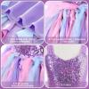imageHB HBB MAGIC Tutu Sparkly Sequin Dress Girls Toddler Prom Birthday Party Formal Fancy Pink DressesPurple