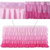 imageRainbow Table Skirt Colorful Tutu Tablecloth for 6ft Rectangle Table Birthday Uincorn Indian Party Christmas DecorationPink Chiffon