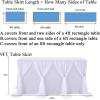 imageTable Skirt Wedding Baby Shower Birthday Bridal Shower Party White Tutu Table Skirt 9ft