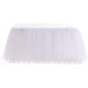 imageTable Skirt Wedding Baby Shower Birthday Bridal Shower Party White Tutu Table Skirt 9ft