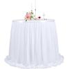 imageTable Skirt Wedding Baby Shower Birthday Bridal Shower Party White Tutu Table Skirt 9ft