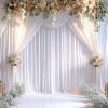 imageWhite Backdrop Curtains 10x10FT Backdrop Curtain Drapes for Birthday Parties Wedding Backdrop Curtains Baby Shower Backdrop 2 Panels 5x10ft