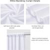 imageWhite Backdrop Curtains 10x10FT Backdrop Curtain Drapes for Birthday Parties Wedding Backdrop Curtains Baby Shower Backdrop 2 Panels 5x10ft