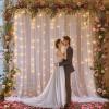 imageWhite Tulle Backdrop Curtain with Lights String 1010ft Wedding Photo Sheer Backdrop Reception Curtains Lights for Backdrop Birthday Party Baby Shower Bridal ShowerWhite