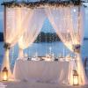 imageWhite Tulle Backdrop Curtain with Lights String 1010ft Wedding Photo Sheer Backdrop Reception Curtains Lights for Backdrop Birthday Party Baby Shower Bridal ShowerWhite