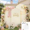 imageArch Backdrop Cover Set of 3 Pink Arch Covers Stretchy Backdrop 6FT 66FT 72FT Wedding Arch Cover Bridal Baby Shower Birthday Photo Backdrop Party Arch Stand Covers Gradient PinkBeige  White  3 Pack