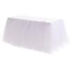 imageTable Skirt Wedding Baby Shower Birthday Bridal Shower Party White Tutu Table Skirt 9ft