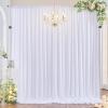 imageWhite Backdrop Curtains 10x10FT Backdrop Curtain Drapes for Birthday Parties Wedding Backdrop Curtains Baby Shower Backdrop 2 Panels 5x10ft