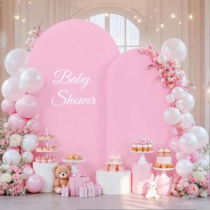 imageBlack Red Arch Backdrop Cover Set of 2 Spandex Arch Covers 72 and 6ft Wedding Arch Stand Cover Bridal Baby Shower Photo Stretchy Backdrop Arch Cover Birthday Party Arch CoversLight Pink  2 Pack