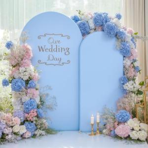 imageBlack Red Arch Backdrop Cover Set of 2 Spandex Arch Covers 72 and 6ft Wedding Arch Stand Cover Bridal Baby Shower Photo Stretchy Backdrop Arch Cover Birthday Party Arch CoversLight Blue  2 Pack