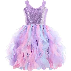 imageHB HBB MAGIC Tutu Sparkly Sequin Dress Girls Toddler Prom Birthday Party Formal Fancy Pink DressesPurple