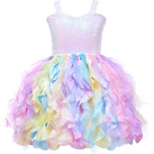 imageHB HBB MAGIC Tutu Sparkly Sequin Dress Girls Toddler Prom Birthday Party Formal Fancy Pink DressesWhite