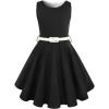 imageHB HBB MAGIC Girls Vintage Dress 50s Retro Twirling Special Occasion Dresses Size 614 Sleeveless Kids DressBlack
