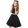 imageHB HBB MAGIC Girls Vintage Dress 50s Retro Twirling Special Occasion Dresses Size 614 Sleeveless Kids DressBlack