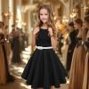 imageHB HBB MAGIC Girls Vintage Dress 50s Retro Twirling Special Occasion Dresses Size 614 Sleeveless Kids DressBlack