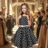 imageHB HBB MAGIC Girls Vintage Dress 50s Retro Twirling Special Occasion Dresses Size 614 Sleeveless Kids DressBlack Polka Dot