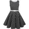 imageHB HBB MAGIC Girls Vintage Dress 50s Retro Twirling Special Occasion Dresses Size 614 Sleeveless Kids DressBlack Polka Dot