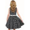 imageHB HBB MAGIC Girls Vintage Dress 50s Retro Twirling Special Occasion Dresses Size 614 Sleeveless Kids DressBlack Polka Dot