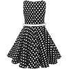 imageHB HBB MAGIC Girls Vintage Dress 50s Retro Twirling Special Occasion Dresses Size 614 Sleeveless Kids DressBlack Polka Dot