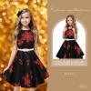 imageHB HBB MAGIC Girls Vintage Dress 50s Retro Twirling Special Occasion Dresses Size 614 Sleeveless Kids DressBlack Red