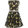 imageHB HBB MAGIC Girls Vintage Dress 50s Retro Twirling Special Occasion Dresses Size 614 Sleeveless Kids DressBlackyellow Floral