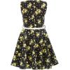 imageHB HBB MAGIC Girls Vintage Dress 50s Retro Twirling Special Occasion Dresses Size 614 Sleeveless Kids DressBlackyellow Floral