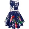 imageHB HBB MAGIC Girls Vintage Dress 50s Retro Twirling Special Occasion Dresses Size 614 Sleeveless Kids DressBlue Bouquet