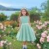 imageHB HBB MAGIC Girls Vintage Dress 50s Retro Twirling Special Occasion Dresses Size 614 Sleeveless Kids DressGreen