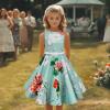 imageHB HBB MAGIC Girls Vintage Dress 50s Retro Twirling Special Occasion Dresses Size 614 Sleeveless Kids DressMint Green
