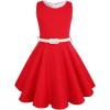 imageHB HBB MAGIC Girls Vintage Dress 50s Retro Twirling Special Occasion Dresses Size 614 Sleeveless Kids DressRed
