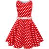 imageHB HBB MAGIC Girls Vintage Dress 50s Retro Twirling Special Occasion Dresses Size 614 Sleeveless Kids DressRed Polka Dot