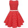 imageHB HBB MAGIC Girls Vintage Dress 50s Retro Twirling Special Occasion Dresses Size 614 Sleeveless Kids DressRed Polka Dot