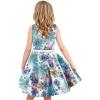 imageHB HBB MAGIC Girls Vintage Dress 50s Retro Twirling Special Occasion Dresses Size 614 Sleeveless Kids DressWhiteblue Daisy