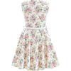 imageHB HBB MAGIC Girls Vintage Dress 50s Retro Twirling Special Occasion Dresses Size 614 Sleeveless Kids DressWhitepink Floral