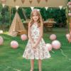 imageHB HBB MAGIC Girls Vintage Dress 50s Retro Twirling Special Occasion Dresses Size 614 Sleeveless Kids DressWhitepink Floral