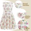 imageHB HBB MAGIC Girls Vintage Dress 50s Retro Twirling Special Occasion Dresses Size 614 Sleeveless Kids DressWhitepink Floral