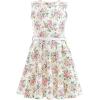 imageHB HBB MAGIC Girls Vintage Dress 50s Retro Twirling Special Occasion Dresses Size 614 Sleeveless Kids DressWhitepink Floral